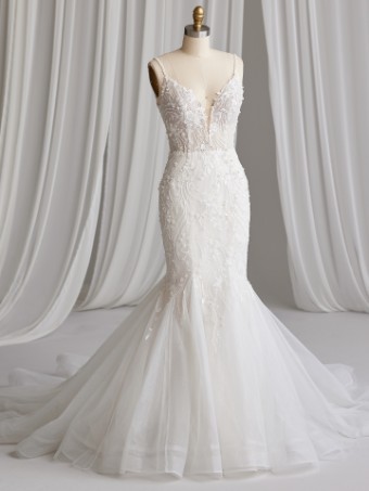 Maggie Sottero ERNESTINE #2 Ivory over Soft Blush (gown with Natural Illusion) thumbnail