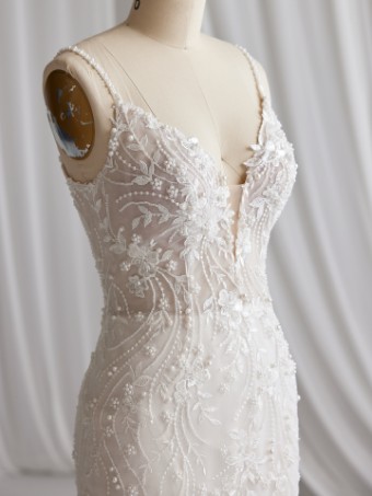 Maggie Sottero ERNESTINE #3 Ivory over Soft Blush (gown with Natural Illusion) thumbnail