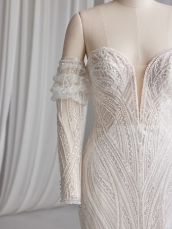 Maggie Sottero POSITANO #4 Ivory/Silver Accent (gown with Ivory Illusion) thumbnail