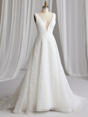 Maggie Sottero BRANNAGH #3 Ivory (gown with Natural Illusion) thumbnail
