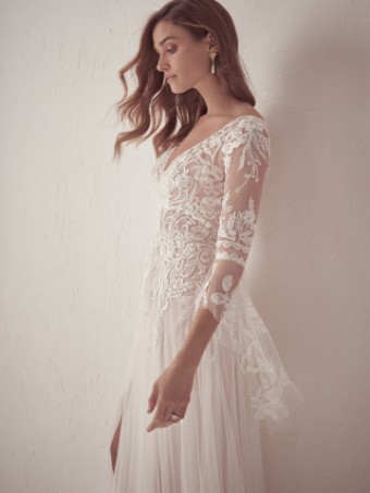 Maggie Sottero QUINTYN #1 All Ivory (gown with Ivory Illusion) thumbnail