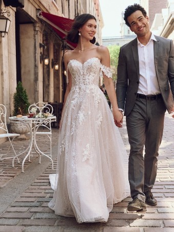 Rebecca Ingram JALISSA #2 Ivory over Blush (gown with Natural Illusion) thumbnail