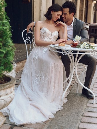 Rebecca Ingram JALISSA #0 default Ivory over Blush (gown with Natural Illusion) thumbnail
