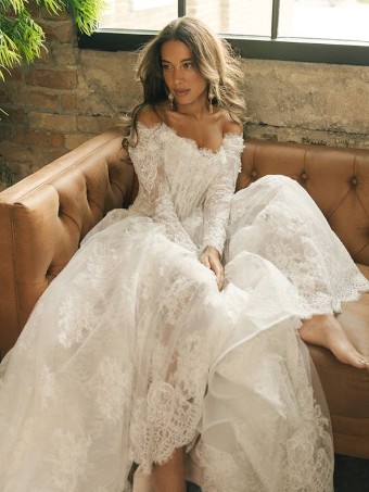 Maggie Sottero KITARO #0 default All Ivory (gown with Ivory Illusion) thumbnail