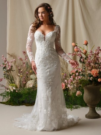 Rebecca Ingram AUBRA #0 default All Ivory (gown with Ivory Illusion) thumbnail