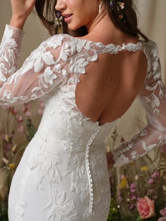 Rebecca Ingram AUBRA #2 All Ivory (gown with Ivory Illusion) thumbnail