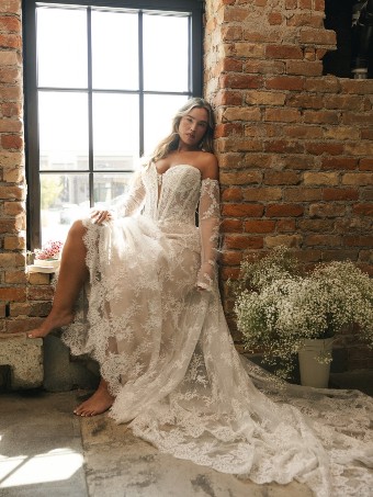 Maggie Sottero LUCCA #2 All Ivory (gown with Ivory Illusion) thumbnail
