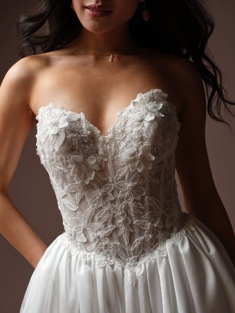 Rebecca Ingram LAURETTE #1 All Ivory (gown with Ivory Illusion) thumbnail