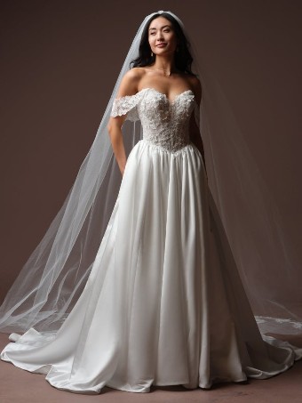 Rebecca Ingram LAURETTE #2 All Ivory (gown with Ivory Illusion) thumbnail