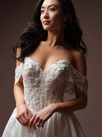 Rebecca Ingram LAURETTE #3 All Ivory (gown with Ivory Illusion) thumbnail