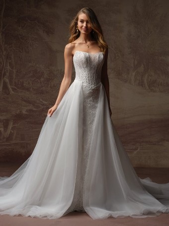 Rebecca Ingram SAMIRA #1 All Ivory (gown with Ivory Illusion) thumbnail