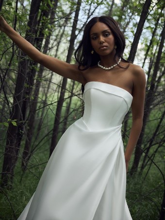 Rebecca Ingram AGATHA #1 All Ivory (gown with Ivory Illusion) thumbnail