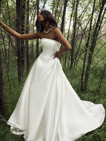 Rebecca Ingram AGATHA #3 All Ivory (gown with Ivory Illusion) thumbnail