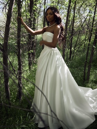 Rebecca Ingram AGATHA #2 All Ivory (gown with Ivory Illusion) thumbnail